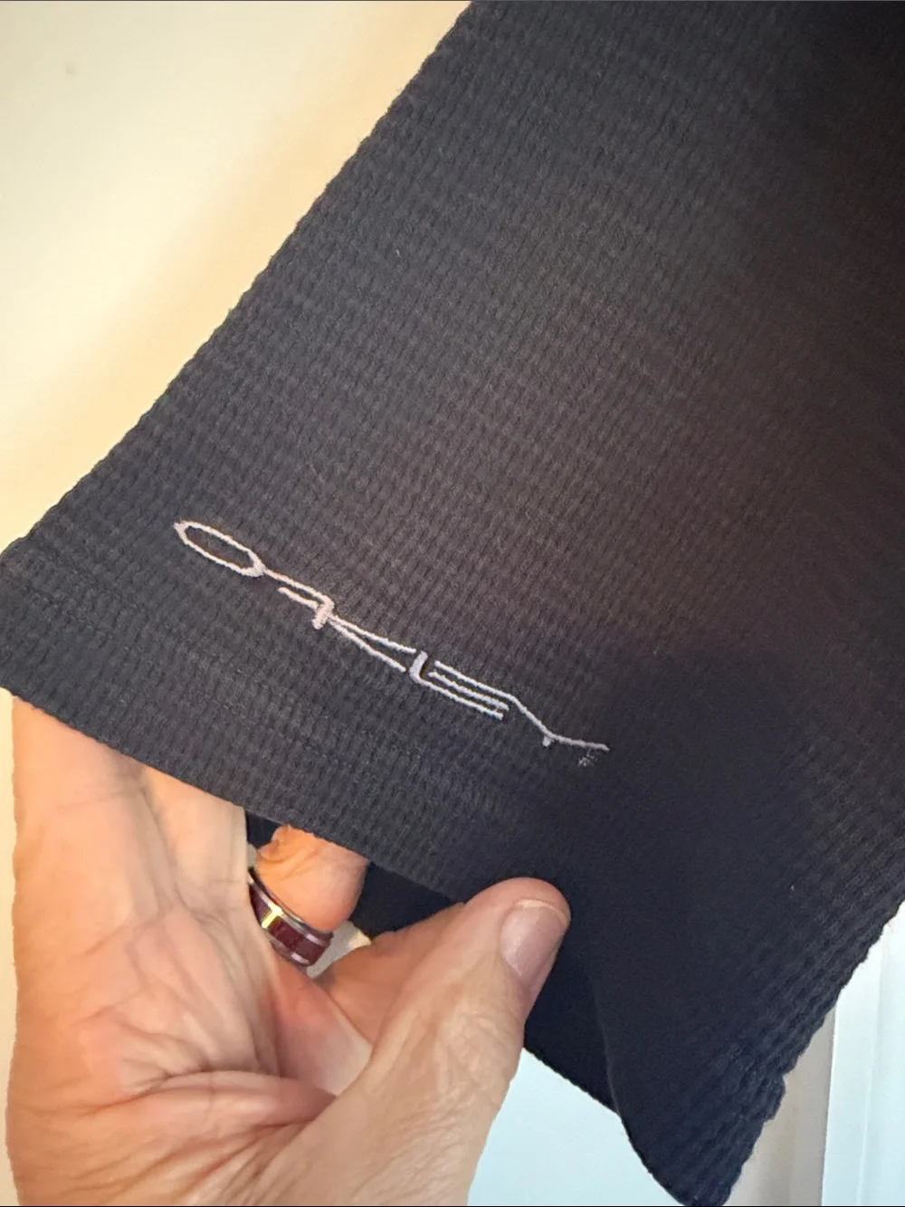 Oakley Black Polo with Gray Contrast Collar - Picture 3 of 11